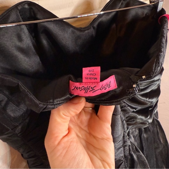 Betsey Johnson Black Organza Tulle Strapless Dress, Women’s Size 8 - Picture 7 of 8